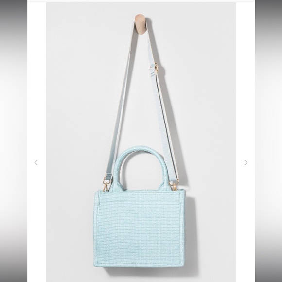 NWOT Francesca’s Trista Plaid Boucle Small Tweed Plaid Tote/Purse - Picture 4 of 8